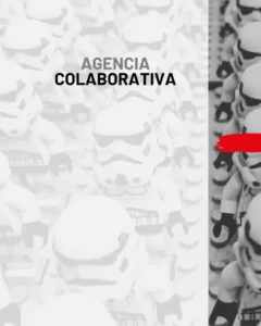 Imagen de fondo de star wars que se utiliza en NOT MY TEMPO con las letras de Agencia Colaborativa