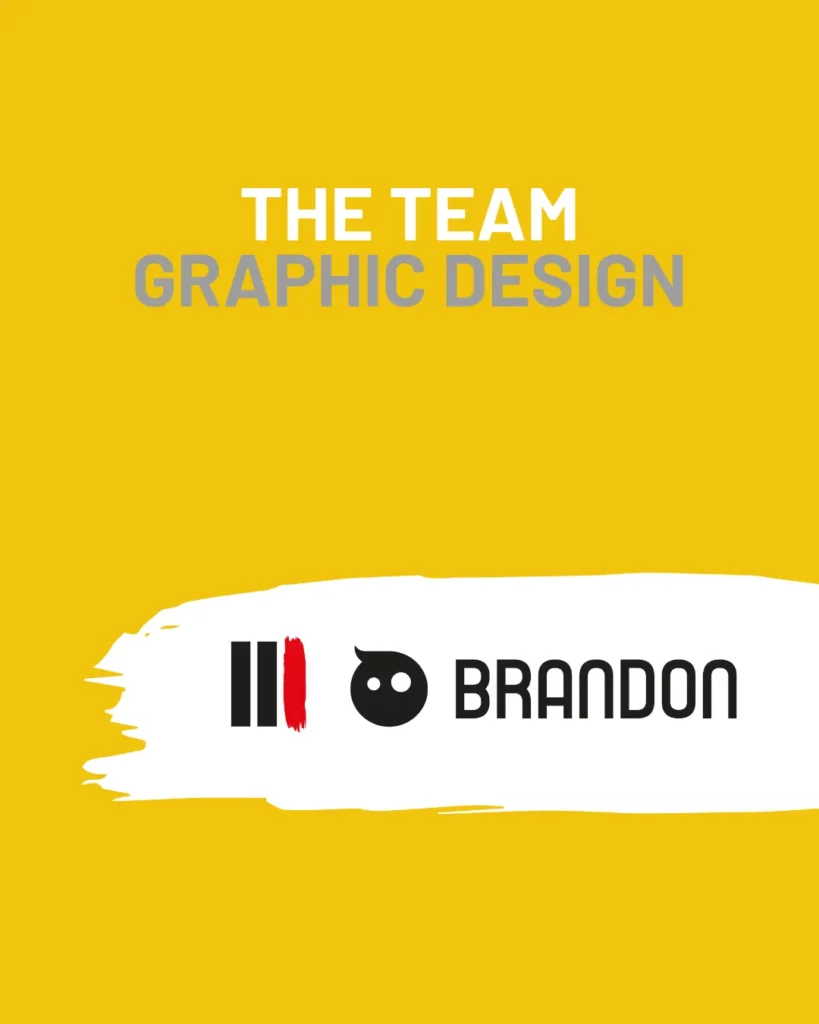 Imagen donde se ve el logo colaborativo entre NOT MY TEMPO y Brandon dando los servicios de diseño gráfico