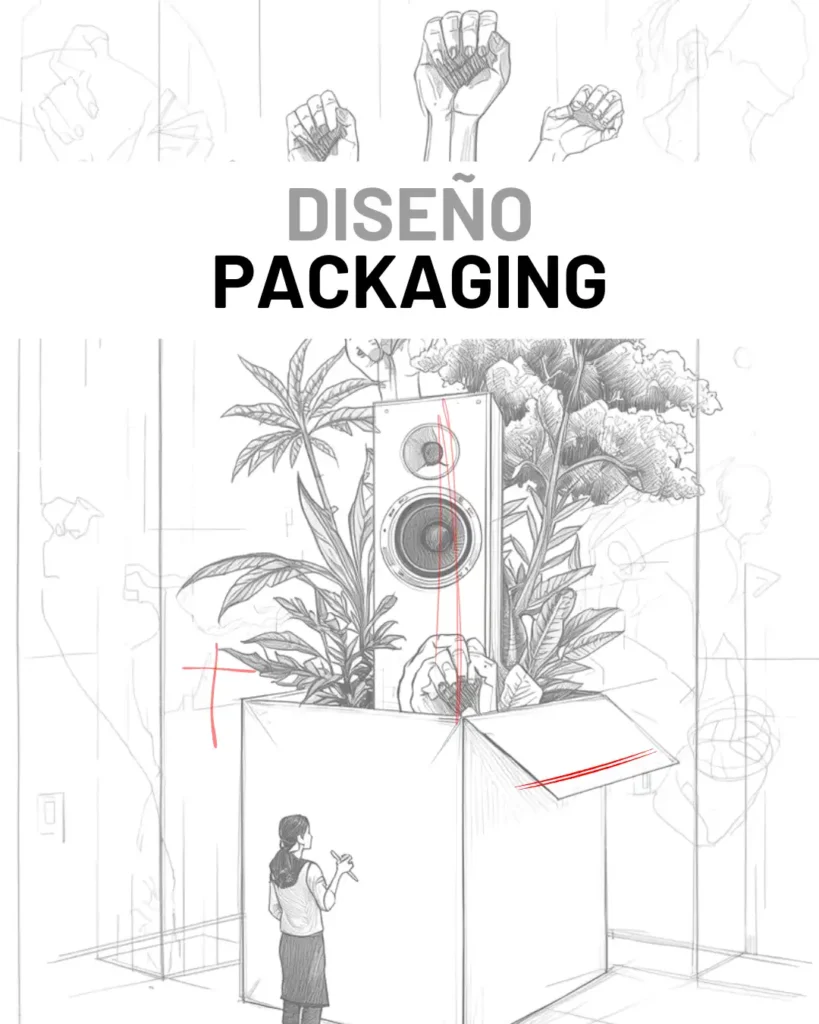 Imagen conceptual de diseño de packaging ético